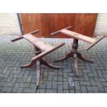 A 19th century mahogany pedestal dining table with reeded edge