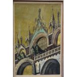 James T. A. Osborne (1907-1979) The Splendour of St Marks signed and numbered 2/25 91 x 58cm