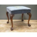 An early 20th century Chippendale style foot stool, 53 x 54 x 45cm