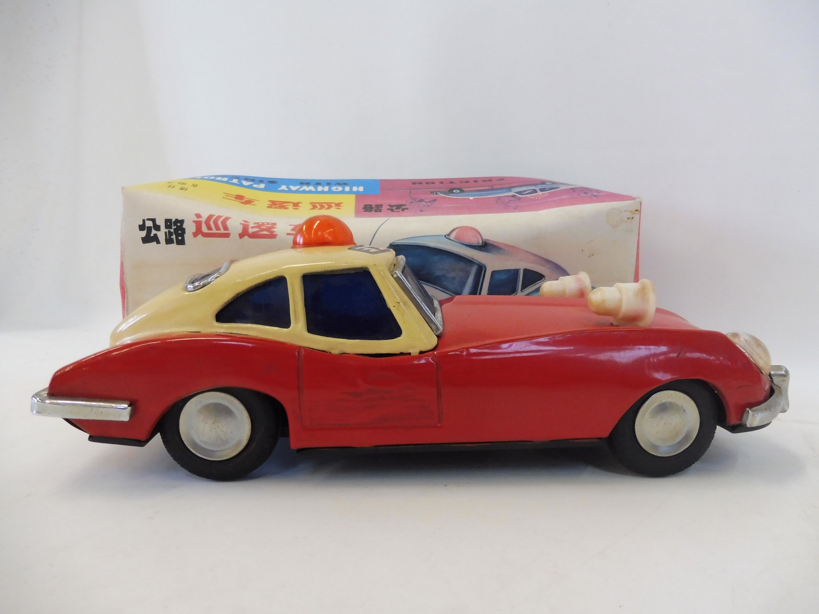 A boxed Chinese tinplate friction operated Highway Patrol Car with siren. - Image 2 of 3