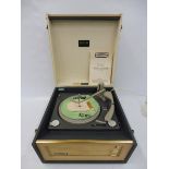 A boxed Dansette Bermuda record player, appears in excellent condition.