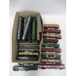 A quantity of Hornby and Tri-ang coaches.