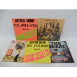 Five Sex Pistols LPs British and American pressings of Never Mind the Bollocks, American pressing