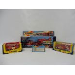 A boxed Matchbox Superkings K-112 Fire Spotter Plane Transporter, a Corgi Land-Rover 109WB, no.