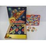 A Fry's Chocolate Selection Box and Rocket Race plus a boxed space inspired game of 'Satellite'.