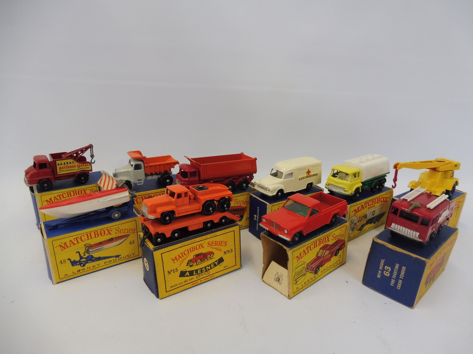 Ten boxed Lesney Matchbox models, all in very good condition/excellent condition.