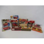 A selection of boxed die-cast models, including Corgi limited edition fire engines, Matchbox etc.