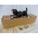 A boxed Pelham puppet 'Cat', mid 1950s with instructions and a letter from Pelpop, in good