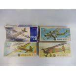 Three boxed Airfix 1:72 scale model kits of aircraft plus one other.