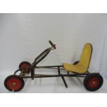 A 1960s/1970s tubular pedal car of unusual design.