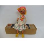 A boxed Pelham puppet 'Tyrolean Girl', late 1950s in remarkable condition, original box, original