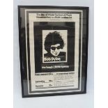 A Bob Dylan Isle of Wight Festival poster, circa 1970, presented in near excellent condition,