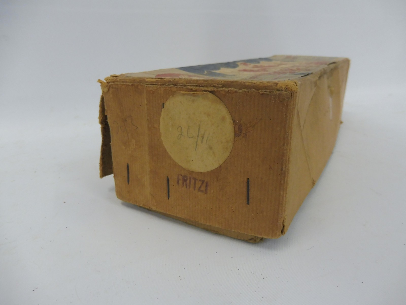 A boxed Pelham puppet 'Fritzi', small area of damage to the nose, original strings, controller and - Image 6 of 9