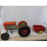 A rare large scale Tri-ang tractor pedal car in the form of a Massey Ferguson 65, plus a Tri-
