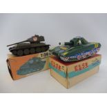 A boxed Russian die-cast model of a tank, the model in excellent condition, plus a boxed Chinese