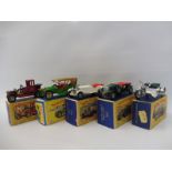 Five boxed Matchbox Models of Yesteryear.