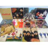 Twelve 1960s LPs to include Beatles, four Abbey Road, early pressings in various conditions, vg to