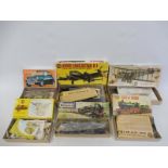 Six boxed Airfix and other model kits, aviation, City of Truro steam locomotive etc. checked and