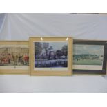 AFTER JULIAN BARROW - a framed and glazed print depicting C. Battey, Royal Artillery, signed by