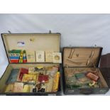 Two suitcases of mixed collectables and toys including a Disneyland 'Big Piece' jigsaw, Betta