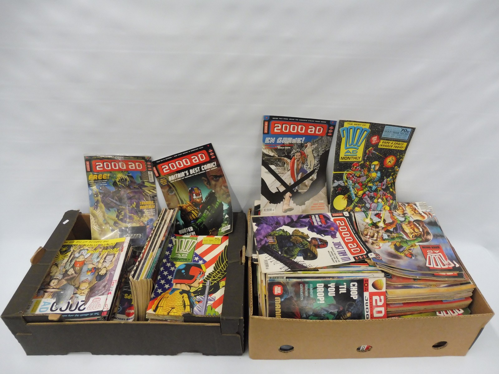 A collection 2000AD comics, many 1980s, 1990s and some earlier.