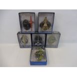 Six boxed Star Trek collectable models of space craft.