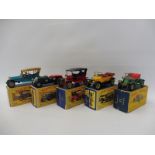 Five boxed Matchbox Models of Yesteryear.