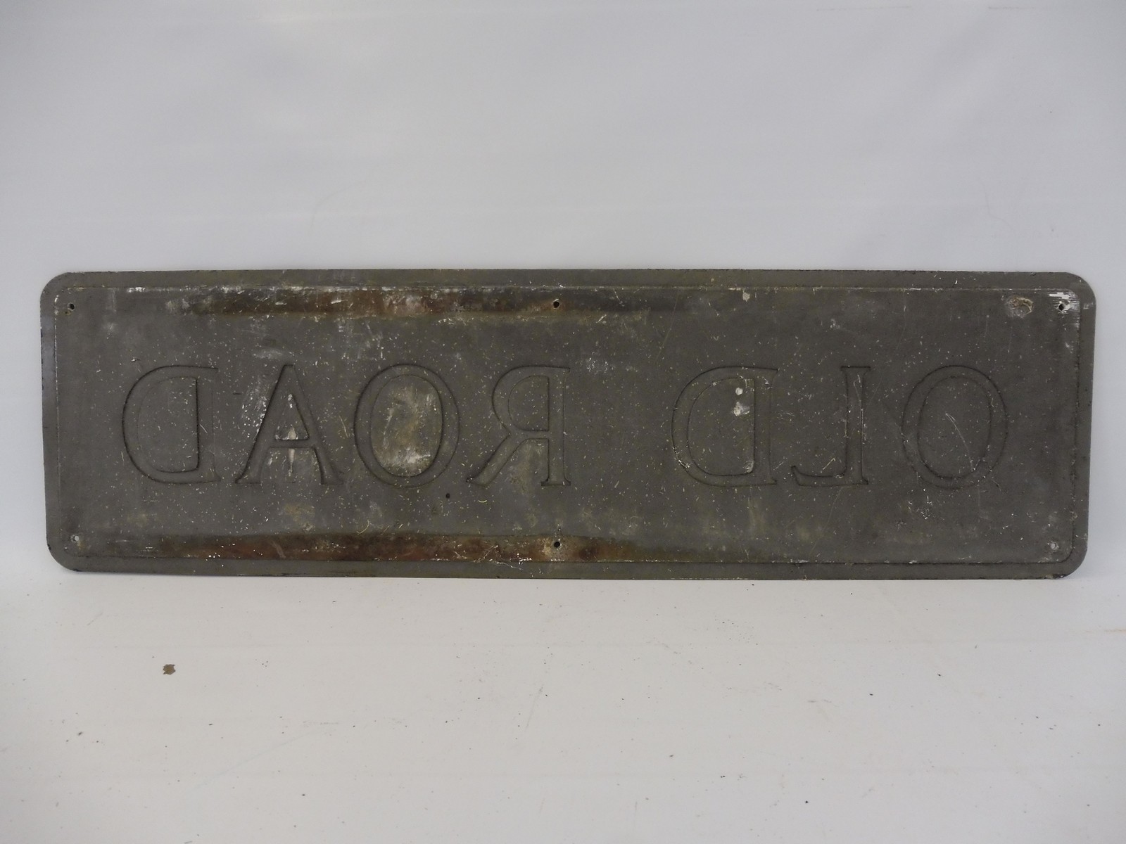 A pressed street sign 'Old Road', 31 x 9". - Image 2 of 2