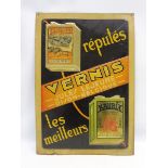 A French pictorial tin advertising sign for Vernis Les Meilleurs, 13 1/2 x 19 1/4".