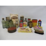 A quantity of assorted packaging, tins etc.