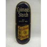 A Colman's Starch pictorial tin finger plate, restored, 3 1/4 x 9 1/2".