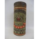 An Amery's Original Oliver Biscuit, Bond St. Bath cylindrical tin with original paper label still