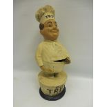 A Tubby Trex 'for better cooking' advertising shop window figure, 17" tall.