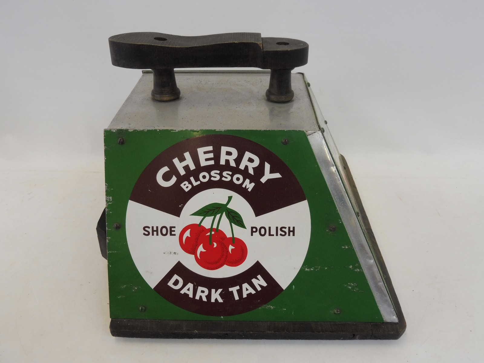 A Cherry Blossom shoe shine box, unusually with tin rather than enamel panels. - Image 4 of 4