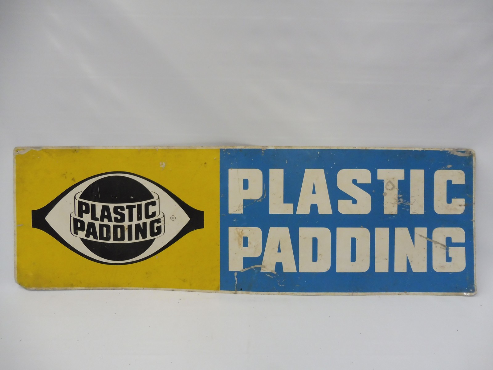 A Plastic Padding rectangular aluminium sign, 48 x 15".