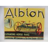An Albion Expanding Horse Rake pictorial showcard, advertising Harrison, McGregor & Co. Ltd,