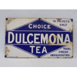 A Dulcemona Tea rectangular enamel sign by Falkirk Iron, 26 x 15 1/4".