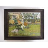 A Player's 'Country Life' Smoking Mixture pictorial showcard set within an oak frame, 22 1/2 x 17