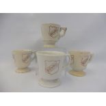 Four rare and early original Bovril porcelain cups.