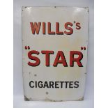 A Wills's 'Star' Cigarettes rectangular enamel sign, 24 x 36".