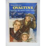 An Ovaltine pictorial showcard printed by A. Wander Ltd., 10 1/2 x 14 1/2".