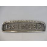 A Daimler aluminium radiator plaque.