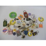 A selection of advertising badges.