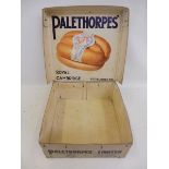 A Palethorpes' Sausages cardboard box, with a good, colourful illustration to the inside of the lid,