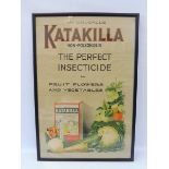 A pictorial advertisement for Mc Dougall's Katakilla, The Perfect Insecticide for fruit, flowers and