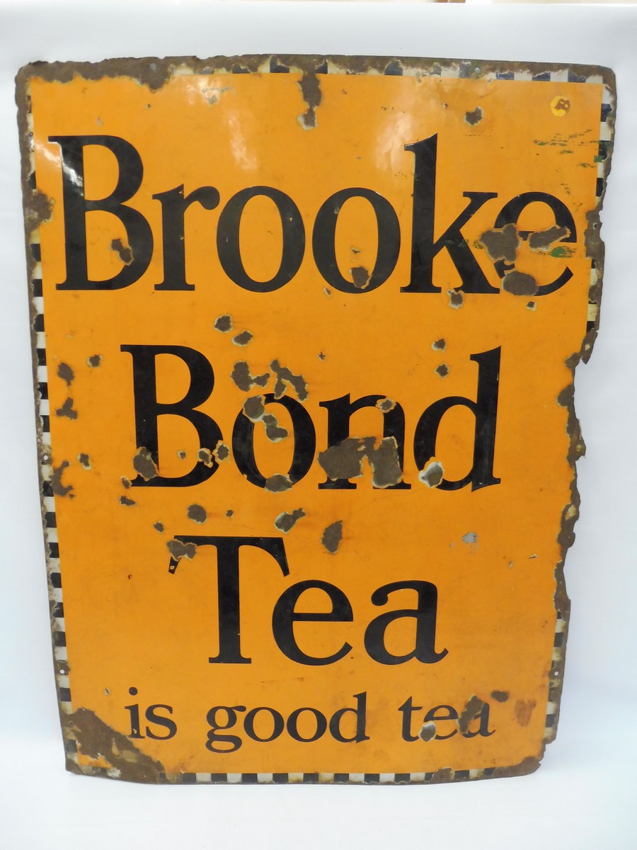 A 'Brooke Bond Tea is good tea' rectangular enamel sign, 30 x 40".