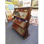 An S. Henderson & Sons Ltd. Superior Biscuits of Edinburgh three tier mahogany dispensing rack