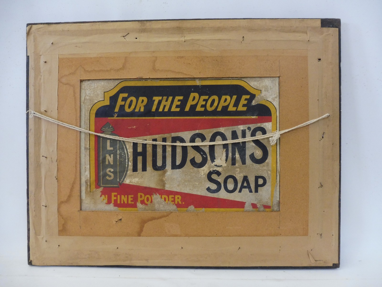 An oak framed and glazed Hudson's Soap pictorial showcard printed by W.H. Smith & Son with Hudson' - Image 3 of 3