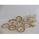 A Coalport Feltspar Porcelain 'Society of Arts The Gold Medal May 1820' bowl, cream jug and six