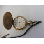 A yellow metal pocket watch, marked Elgin to the dial, the movement stamped Elgin Natl. Watch Co.